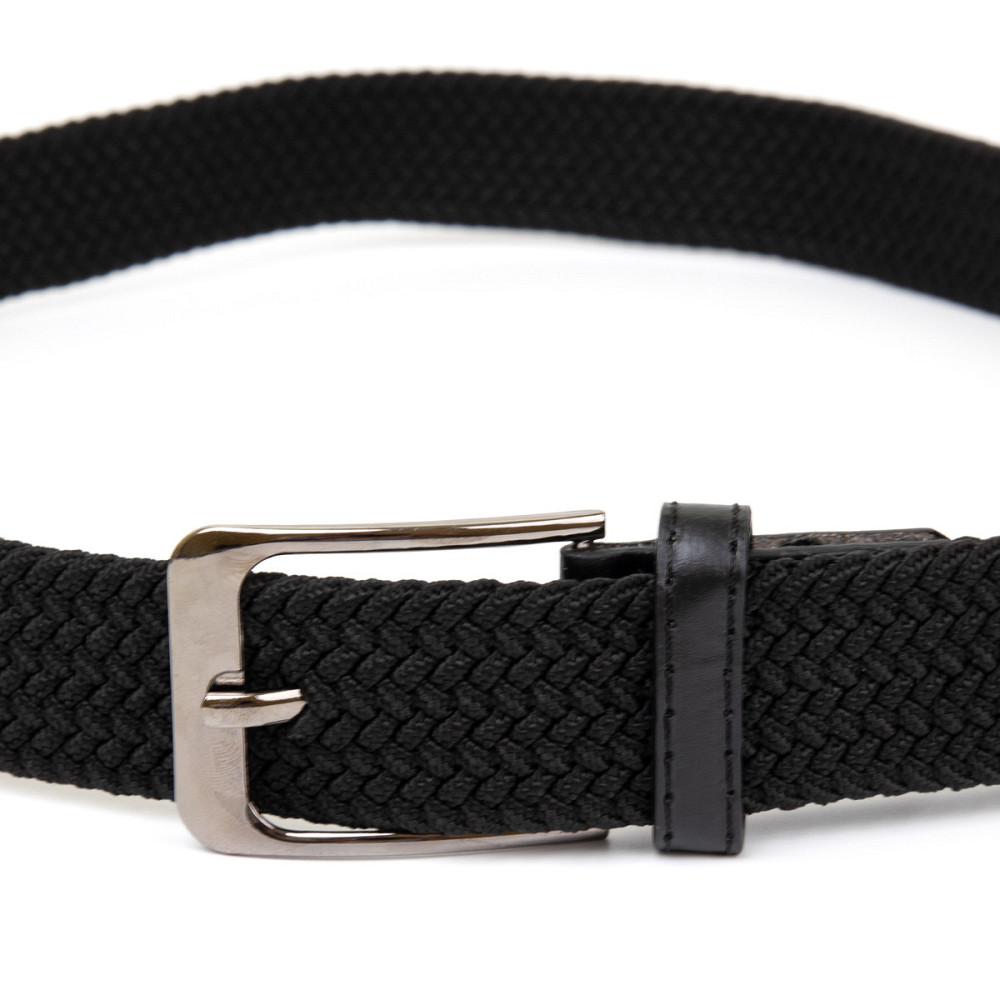 Текстильный мужской ремень классика Vintage 20525 Черный Киев - изображение 3
