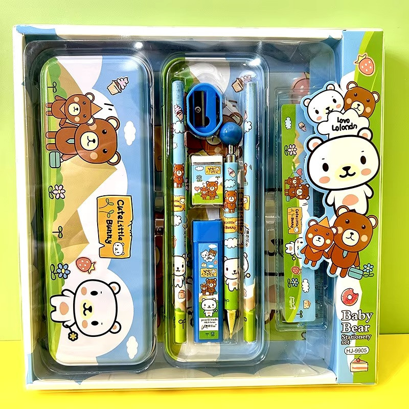 Пенал шкільний «Ведмедики» з канцелярським приладдям для школи в комплекті Кам'янець-Подільський - фото 1