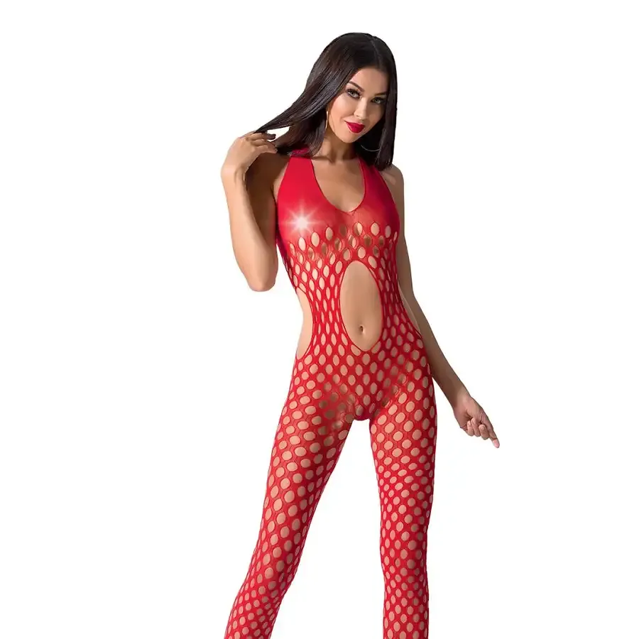 Сексуальний бодістокінг Passion BS065 One Size, Red, комбінезон, велика сітка Львів - фото 1