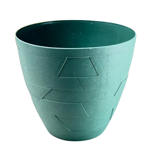 Вазон Керамо зі вставкою 14,5*13см зелений бетон Алеана Житомир - фото 2