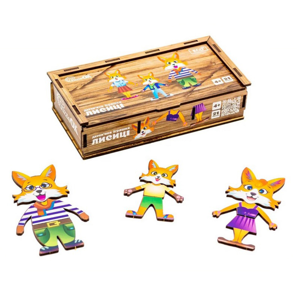 Дерев'яна настільна гра Лисички Puz-42121 Вінниця - фото 1