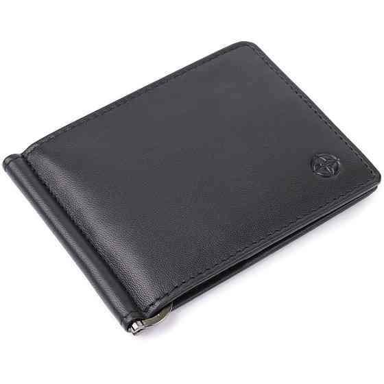 Зажим для денег из мягкой натуральной кожи Tony Perotti 20848_1 (5000 nero) Черный Киев