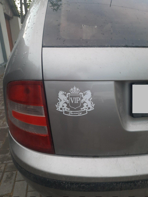 Наклейка на авто Vip Біла світловідбиваюча Київ - фото 8