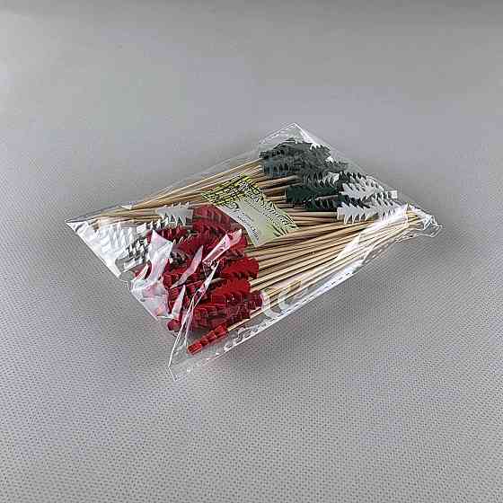 Шпажка для прикрашання страв 12 см "Ялинка" 100 шт (1 пачка) Харків