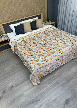 Плед-покривало Decorator WellSoft FOX 200х205 см з принтом "Лисички" (87-189) Київ