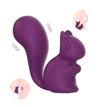 Мини-вибратор клиторальный Every Night Toys Debbie в форме белочки фиолетовый, 10 режимов вибрации Sex Aura Киев