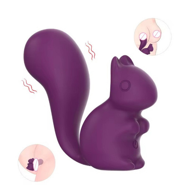 Мини-вибратор клиторальный Every Night Toys Debbie в форме белочки фиолетовый, 10 режимов вибрации Sex Aura Киев - изображение 1