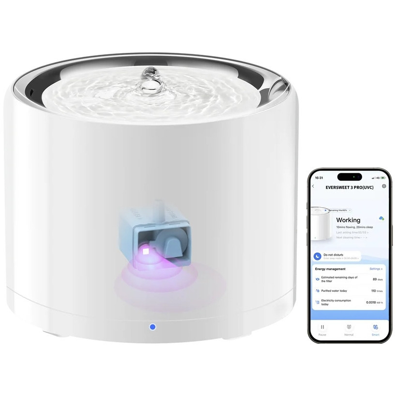 Смарт-поїлка Petkit Eversweet 3 PRO Water Fountain White P4108 UVC ( 19492 ) Харків - фото 1