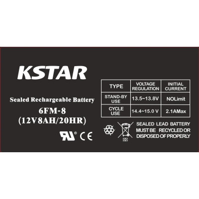 Батарея к ИБП Kstar 12V 8Ah (6-FM-8) Винница - изображение 2