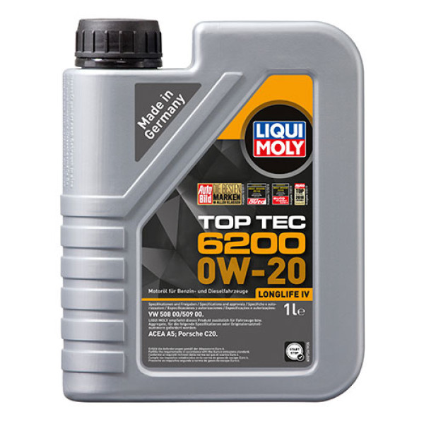 LIQUI MOLY Синтетична моторна олива - Top Tec 6200 0W-20 1л. Коломия - фото 1