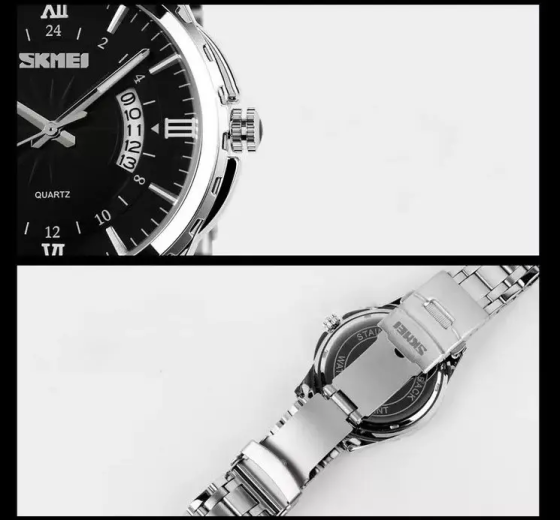 Мужские наручные часы Skmei 9069 Серебристые с черным Киев