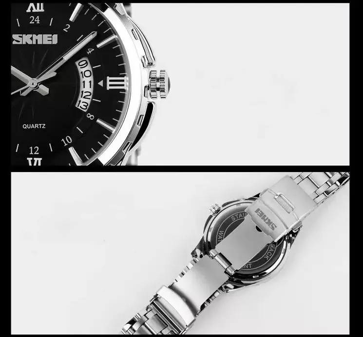 Мужские наручные часы Skmei 9069 Серебристые с черным Киев - изображение 5