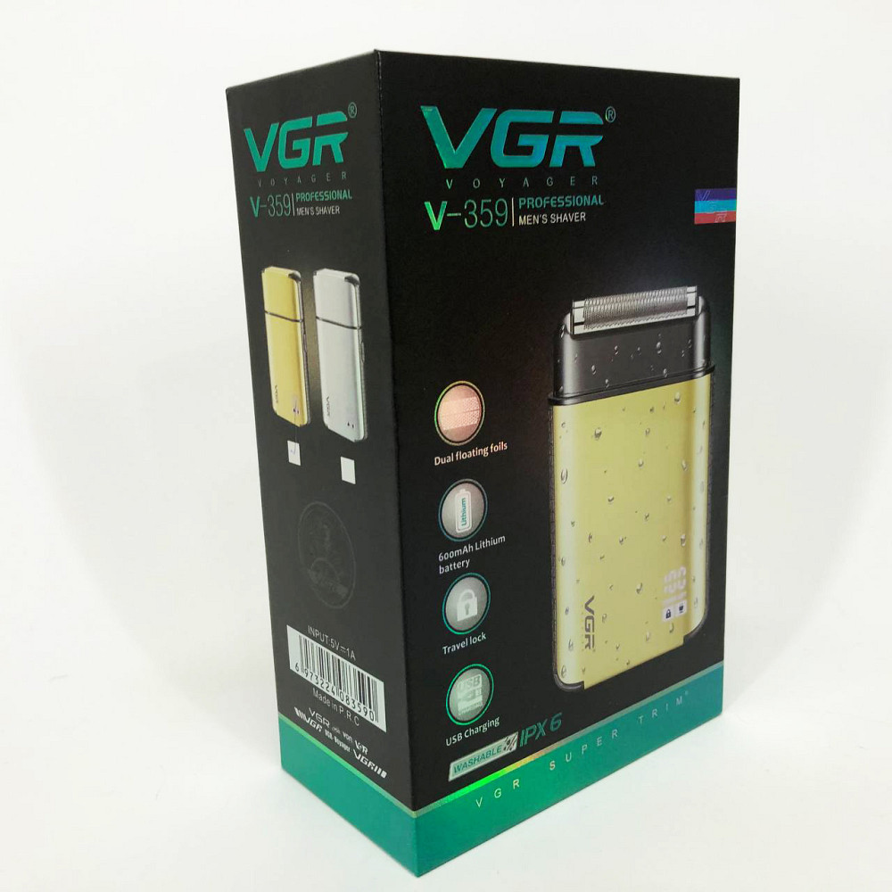 Чоловіча електрична акумуляторна електробритва VGR, Портативна чоловіча бритва на акумуляторі SH-40 Львів - фото 1