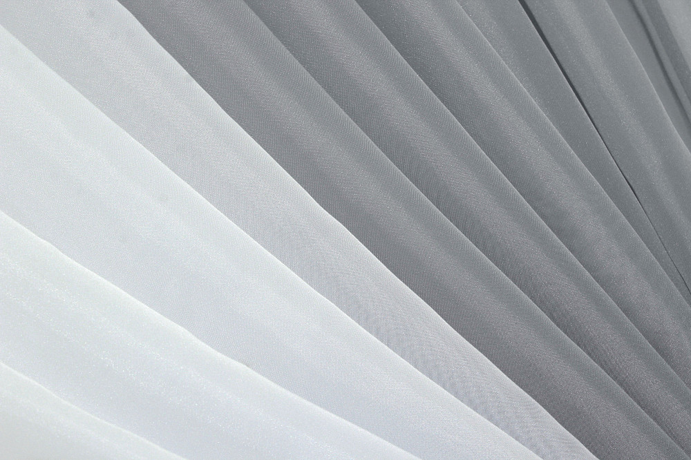 Кухонные шторки VR-Textil № 096к с подвязками графитовый с белым 400х170 см (50-672) Киев - изображение 4