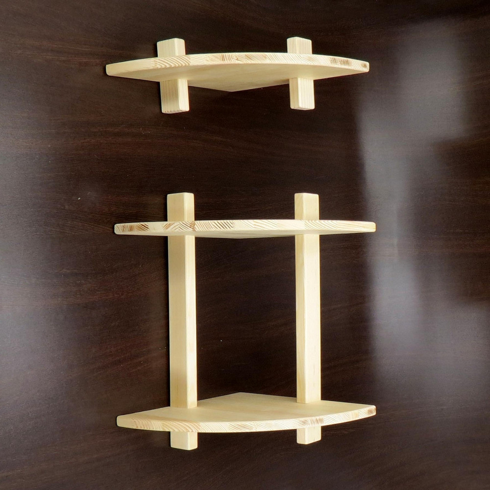 Угловая настенная полка 