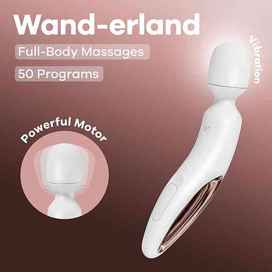 Вибромассажер Satisfyer Wand-erland (White/Rosegold) Sex Aura Киев