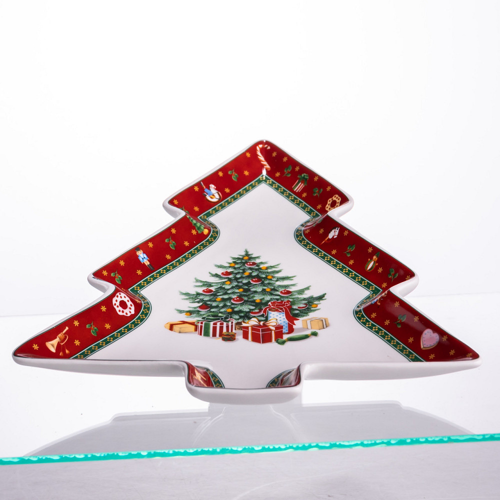 Блюдо сервировочное новогоднее для закусок Christmas 29×24×2 (см) фарфора HP-SDHK-17 Киев - изображение 2