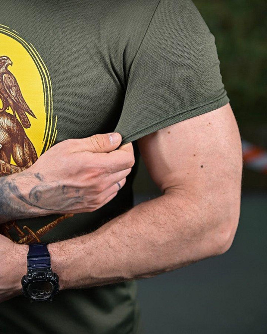 Тактическая потоотводящая футболка  Козак олива ПП7614 Одесса - изображение 8