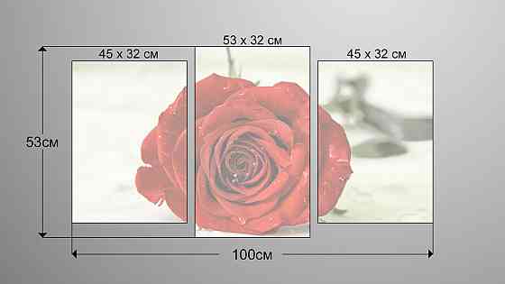 Модульна картина Троянда Квіти Art-27_3 Київ
