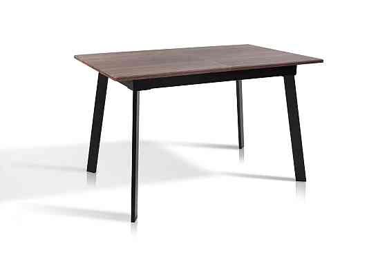 Стіл Етна 120(+40)*75 чорний метал/дуб ТК (горіх) Київ