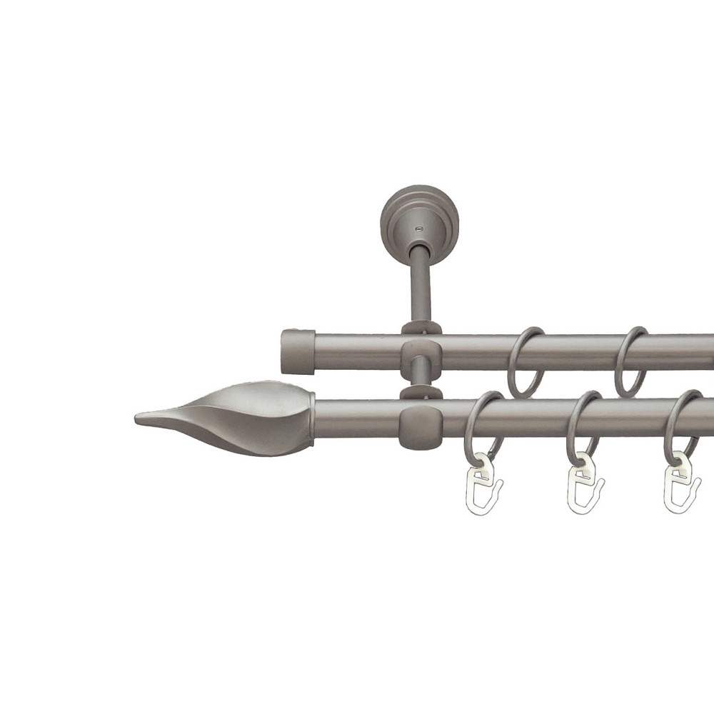Карниз Orvit Твісто металевий дворядний відкритий Сатин 16\16 мм 200 см (6099011) Львів - фото 1