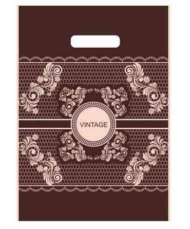 Пакет із прорізною ручкою (25 * 35) "Вінтаж" Леомі (50 шт.) Харків