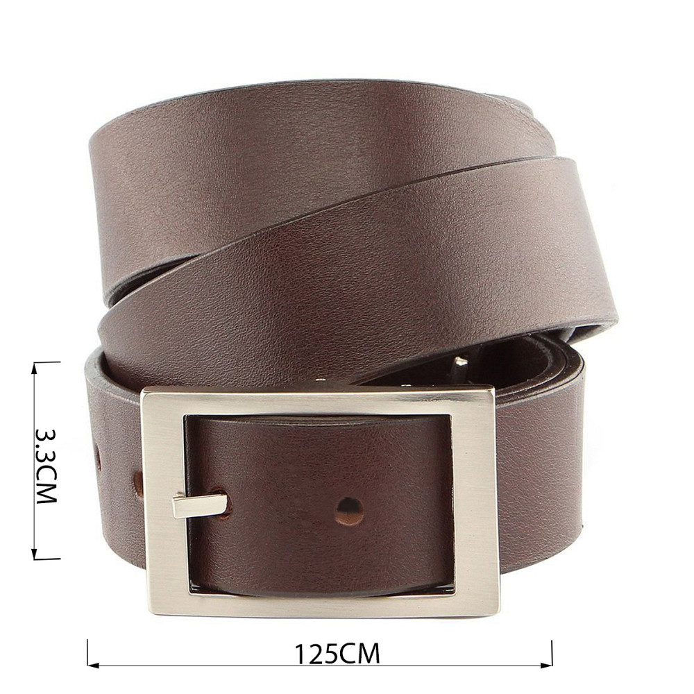 Надійний шкіряний італійський ремінь GRANDE PELLE 00242 Коричневий Київ - фото 3