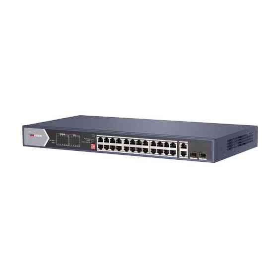 Некерований 28-портовий PoE комутатор Hikvision DS-3E0528HP-E з 24 портами PoE Київ