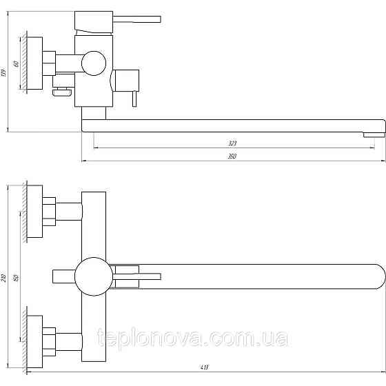 Змішувач для ванни Globus Lux ALPEN SBT1-208 Чернівці
