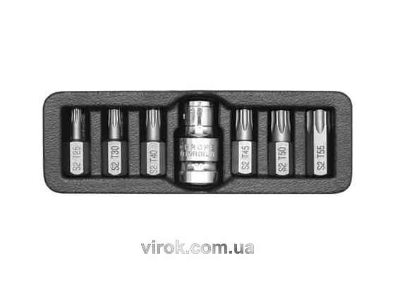 Набір насадок викруткових YATO : "ТОRХ", L= 30 мм, адаптер 1/2". 7 шт. [24/72] Одеса