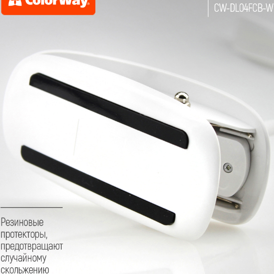 Лампа настільна LED з вбудованим акумулятором білий Flexible & Clip ColorWay Житомир - фото 7