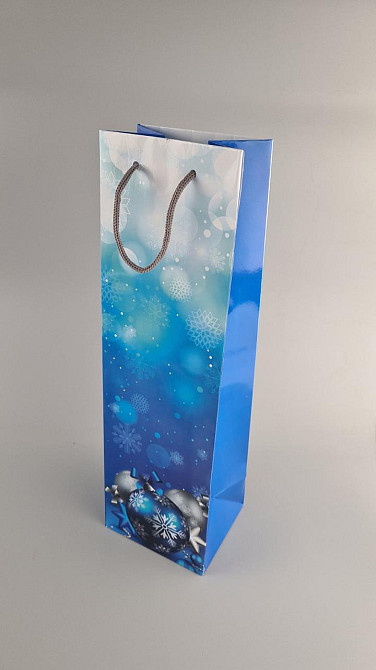 Пакет новогодний  бумажный под  бутылки-003 (12 шт) Харьков - изображение 1