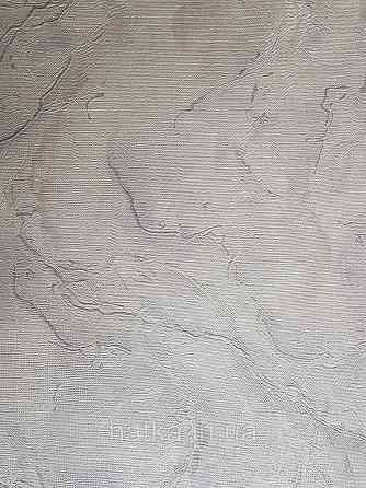 Шпалери метрові вінілові на флізелін Grandeco Poem під штукатурку під мармур структурні білі сріблясті Київ