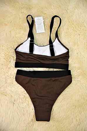 Купальник спортивний жіночий роздільний Коричневий M Харків