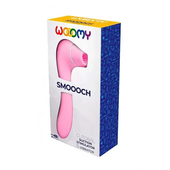Вакуумний стимулятор з вібрацією Wooomy Smoooch Pink Clitoral Suction & Vibration, 10х2 режимів Львів - фото 4