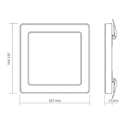 LED Світильник 12W квадратний білий VL-DL6S-12CW Videx Житомир - изображение 2