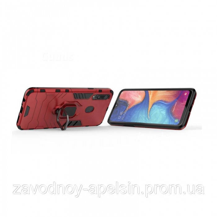 Samsung A20s A207 протиударний чохол Hybrid black Одеса - фото 2