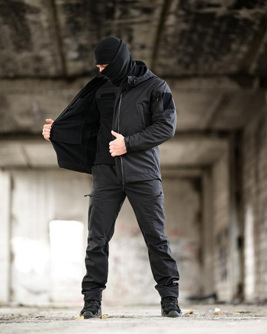 Тактический костюм Softshell 5в1 LUNAR черный ТР6407 Одесса - изображение 12
