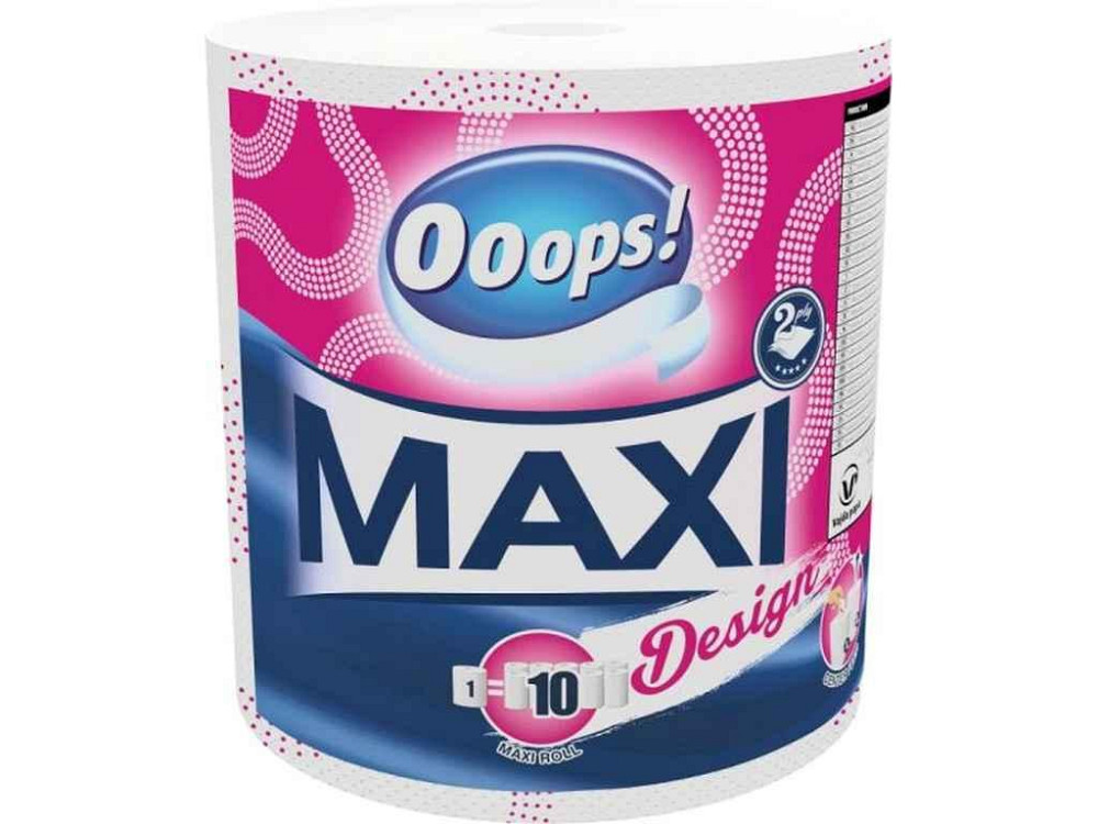 Полотенца бумажные 1рул Maxi Design 500 отр ТМ Ooops! Киев - изображение 1