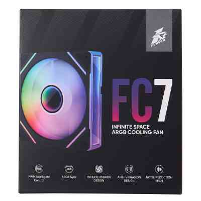 Кулер до корпусу 1stPlayer FC7 Black (FC7-BK-1IN1) Вінниця