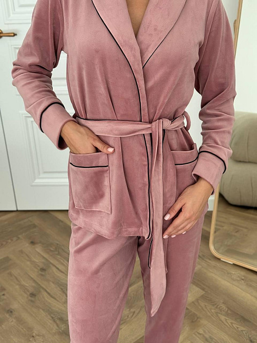 Домашній костюм шаль Пудра M Харків - фото 4