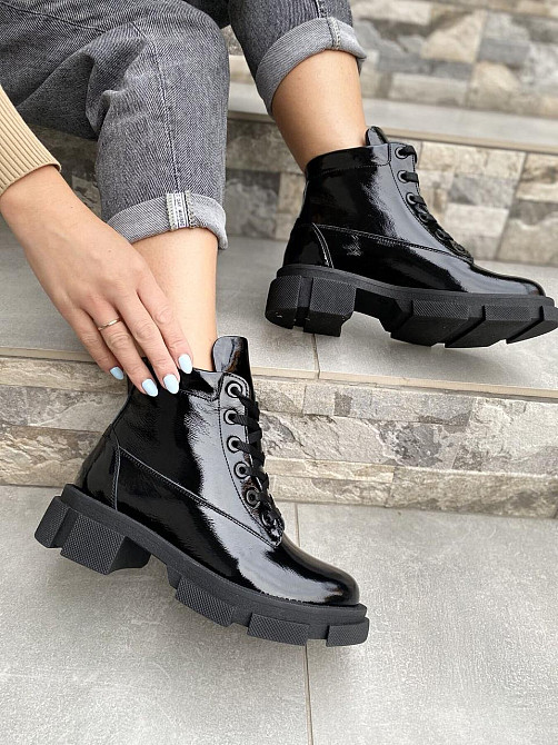 Черевики жіночі ARLEN чорні шкіра лакована зима 36-40 (БК-16 /1437 4202) Коломия - фото 3