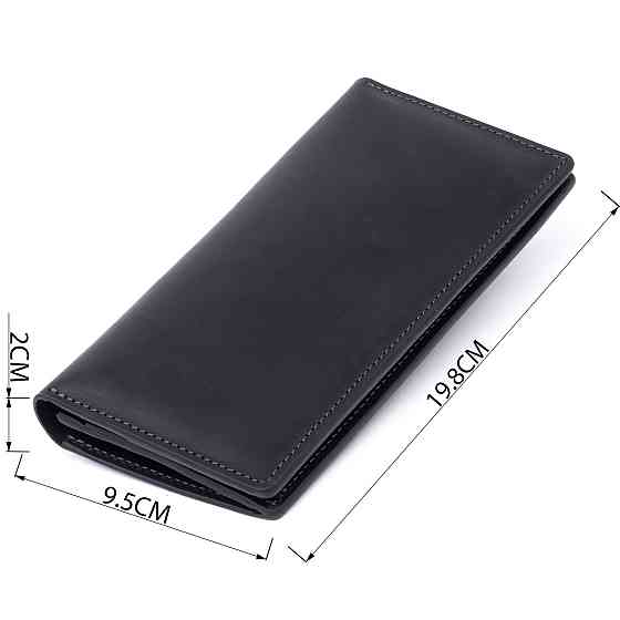 Вертикальный бумажник матовый на магнитной кнопке GRANDE PELLE 11313 Черный Киев