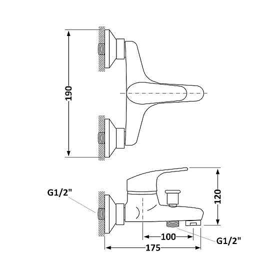 Смеситель для ванны Brinex 36W 006 Киев