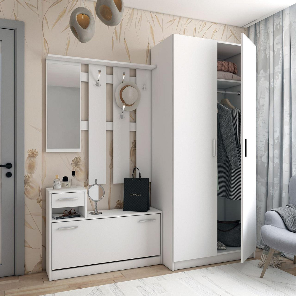 Передпокій Doros Alice та шафа Promo Білий (DRS-011385) Львів - фото 1