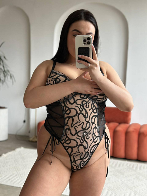 Сексуальне жіноче боді plus size чорне великих розмірів прозоре на бретельках відкритою спиною з кісточками Одеса - фото 7