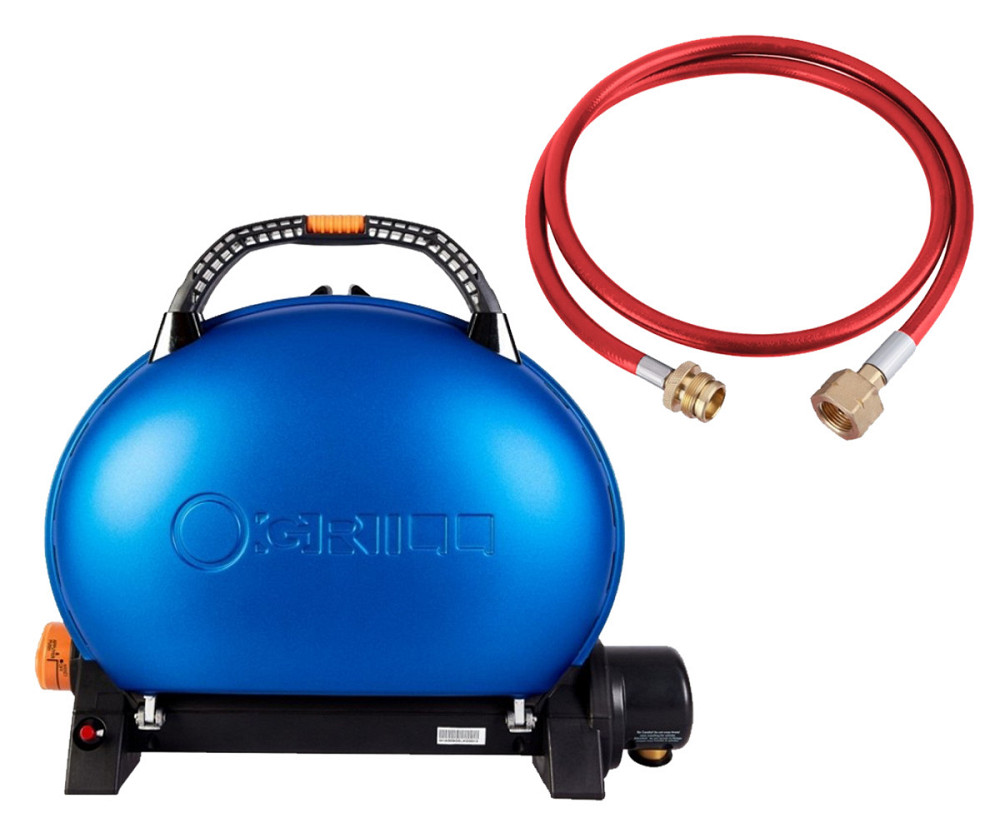КОМПЛЕКТ Портативный переносной газовый гриль O-GRILL 500, синий + шланг в подарок! Код: 011673 Ровно - изображение 1