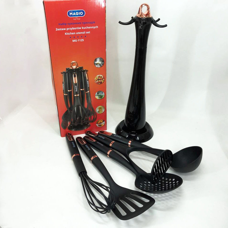 Силіконовий набір для кухні Magio MG-1125, Нейлоновий набір для кухні, Кухонні предмети силікон PX-27 Львів - фото 5