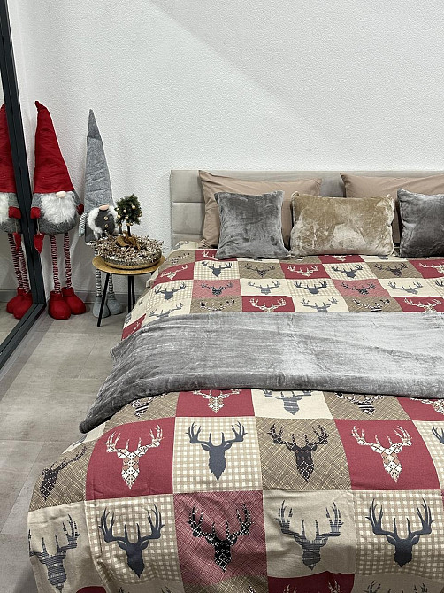 Ecotton Комплект постільної білизни Ecotton двоспальний 180х215 см червоний Олені новорічний Коломыя - изображение 5