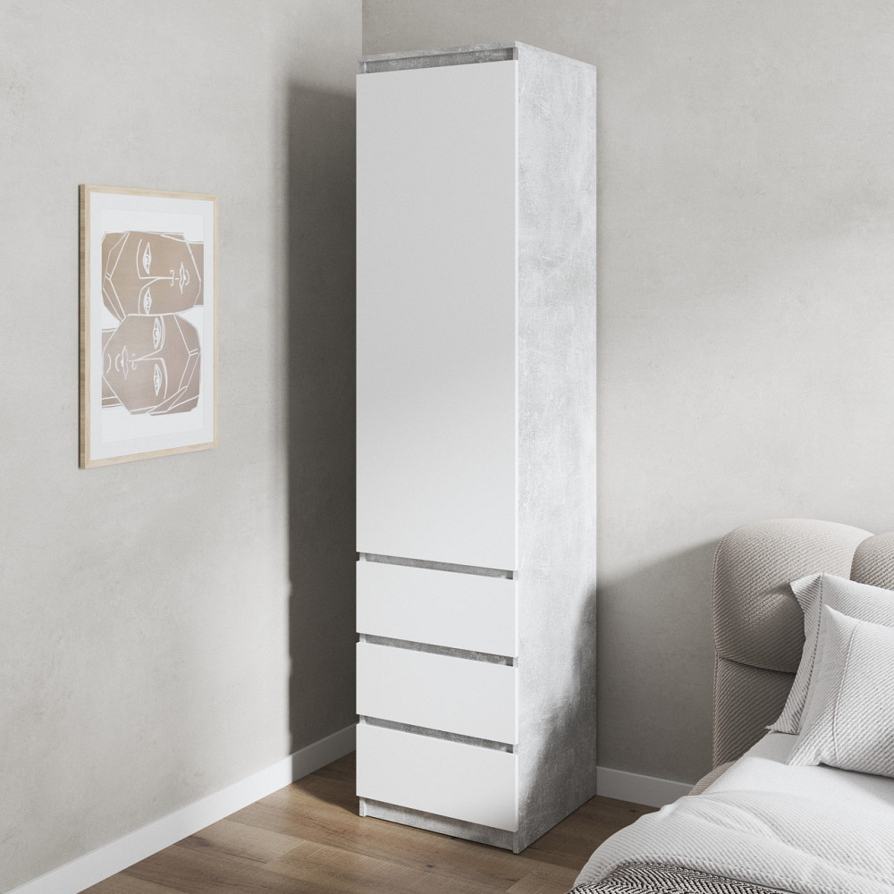 Шкаф для одежды VAYS, пенал с полками и ящиками, без ручек R-35 Львов - изображение 8